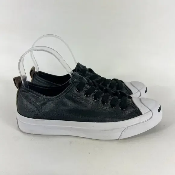 Converse Jack Purcell Sneakers Women's 6.5 Black Lace Up Running Shoes 151483C - Picture 2 of 10